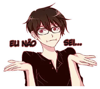 🤷‍♂️ emoji The one guy with glasses Telegram sticker 14 of 45