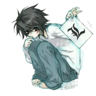👍 emoji L Lawliet - @Blue_Rose_Sword Telegram sticker 7 of 30