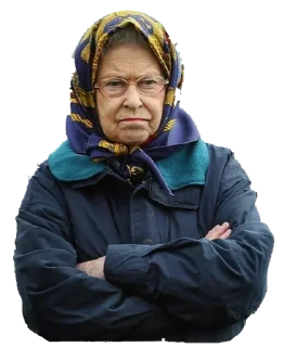 🤨 emoji Rainha Elizabeth Telegram sticker 6 of 50