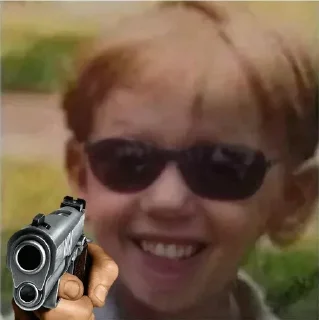 🔫 emoji A pixely boy Telegram sticker 15 of 17