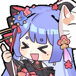 👍 emoji 阿梓从小就很可爱 UP 主大表情 @azusa_channel Telegram sticker 7 of 16