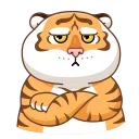 😒 emoji Grumpy Tiger Telegram sticker 7 of 25