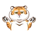 🤷‍♀️ emoji Grumpy Tiger Telegram sticker 10 of 25