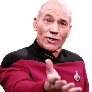 🫴 emoji Patrick Stewart Telegram sticker 8 of 19