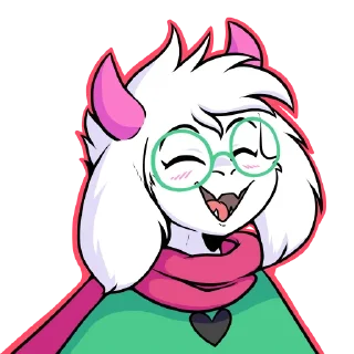😄 emoji Ralsei Telegram sticker 5 of 39