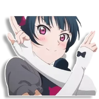 😏 emoji Yoshiko Tsushima Telegram sticker 11 of 58