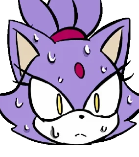 😰 emoji Blaze the Cat Telegram sticker 8 of 11
