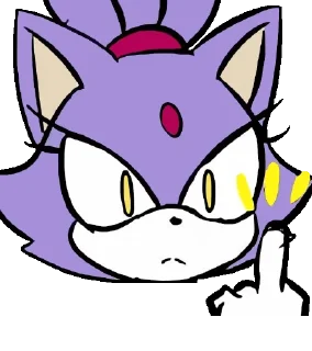 🖕 emoji Blaze the Cat Telegram sticker 5 of 11