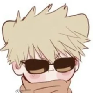😎 emoji ~💢💥Bakugou Katsuki💥💢~ Telegram sticker 16 of 43