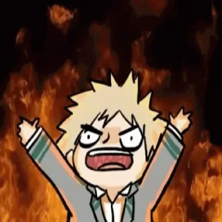 😈 emoji ~💢💥Bakugou Katsuki💥💢~ Telegram sticker 18 of 43