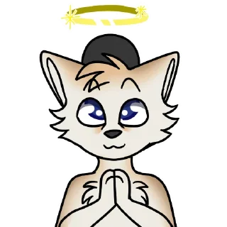 😇 emoji machFennec has large ears! Telegram sticker 11 of 40