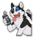 😜 emoji Kane Husky Telegram sticker 5 of 46