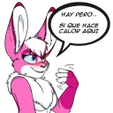 😊 emoji Chloe The Pink Bunnie (ESP) Telegram sticker 7 of 39