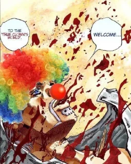 Sticker from clown circus