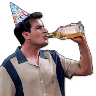 😭 emoji Charlie Harper Telegram sticker 9 of 10