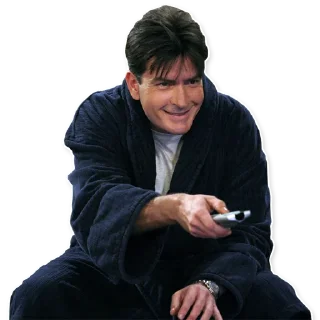 😄 emoji Charlie Harper Telegram sticker 7 of 10