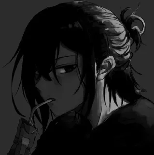 🖤 emoji anime boy @phtneh Telegram sticker 5 of 54