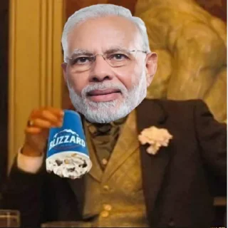 😂 emoji Modi DiCaprio @PMModiji Telegram sticker 8 of 25
