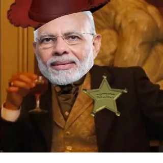 😂 emoji Modi DiCaprio @PMModiji Telegram sticker 17 of 25