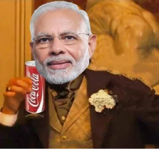 😂 emoji Modi DiCaprio @PMModiji Telegram sticker 6 of 25