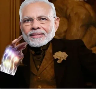 😂 emoji Modi DiCaprio @PMModiji Telegram sticker 23 of 25