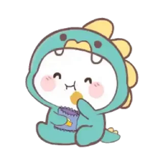 🍟 emoji Mochi Dino Animated • @xxyuji Telegram sticker 21 of 24
