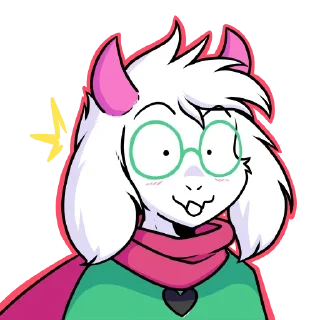 😰 emoji Ralsei Telegram sticker 13 of 39