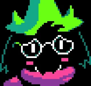 😊 emoji Ralsei Sprites Telegram sticker 24 of 95