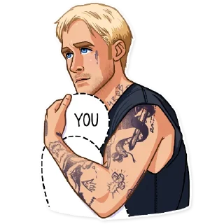 🤗 emoji Ryan Gosling Telegram sticker 7 of 22