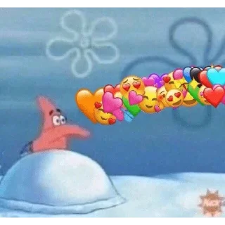 ❤️ emoji Spongebob In Love Telegram sticker 15 of 19