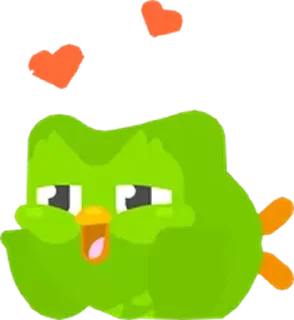 😍 emoji Duolingo Telegram sticker 7 of 9