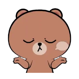 🐻 emoji 🍭Brownie x Andie @Mycute_stickers Telegram sticker 15 of 25