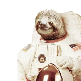 👨‍🚀 emoji Fun Sloth Telegram sticker 15 of 31