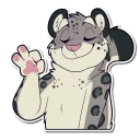 👌 emoji Snow Leopard Telegram sticker 14 of 119