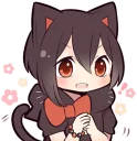 😃 emoji Black Kitten Girl Telegram sticker 10 of 41