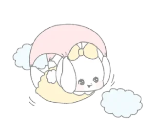 Sticker from ᭝݊ribbon bunny ⵓ @nyawrwar ⿴༘͜᭼̣ꪆ