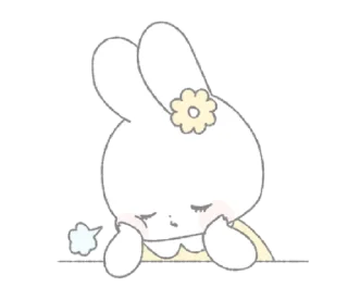 🐰 emoji ᭝݊ribbon bunny ⵓ @nyawrwar ⿴༘͜᭼̣ꪆ Telegram sticker 9 of 40