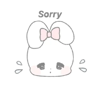🐰 emoji ᭝݊ribbon bunny ⵓ @nyawrwar ⿴༘͜᭼̣ꪆ Telegram sticker 24 of 40
