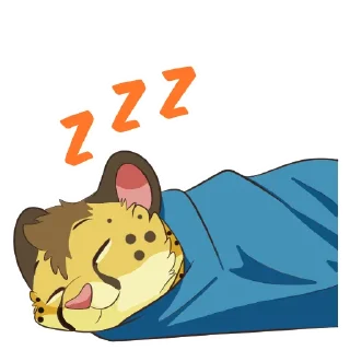 😴 emoji Chirpy Cheetah Telegram sticker 23 of 56