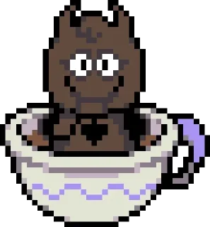 ☕️ emoji Ralsei Sprites Telegram sticker 9 of 95