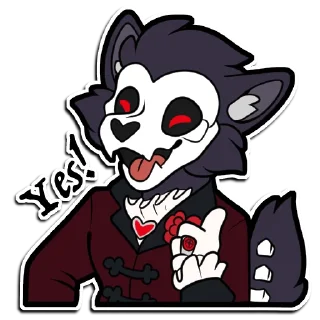 👍 emoji Bastille the Butler by Scarf Shepherd Telegram sticker 6 of 56