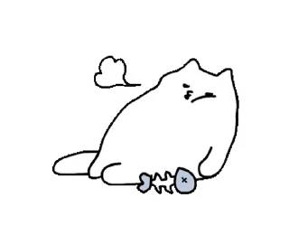 😴 emoji Pocky Cat • @xxyuji Telegram sticker 20 of 24