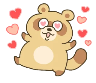 😍 emoji every day raccoon dog Telegram sticker 20 of 40