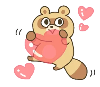 💕 emoji every day raccoon dog Telegram sticker 5 of 40