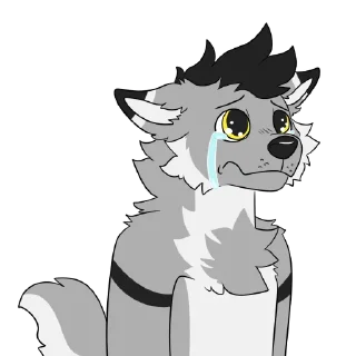😢 emoji @BrunoWoofs Sticker Set Telegram sticker 10 of 17