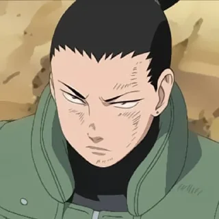 😐 emoji Shikamaru. Telegram sticker 8 of 13