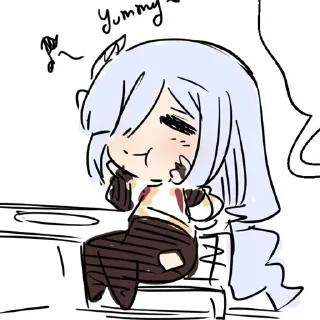 ❄️ emoji Shenhe @Palurien Telegram sticker 7 of 50