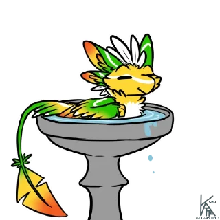 🛀 emoji Alphonso The Avali Telegram sticker 6 of 86