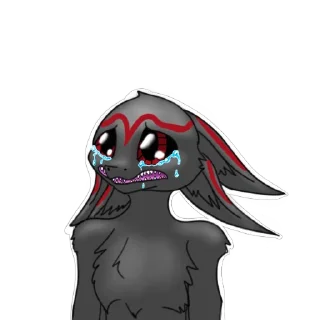 😭 emoji Paradox the fluffy avali Telegram sticker 7 of 8