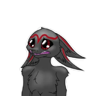 ☹️ emoji Paradox the fluffy avali Telegram sticker 6 of 8